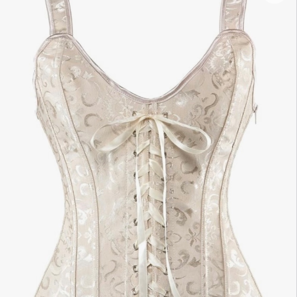 NWOT Women Sexy Strap Lace up Corsets and Bustiers Top Overbust Shaper Size M
